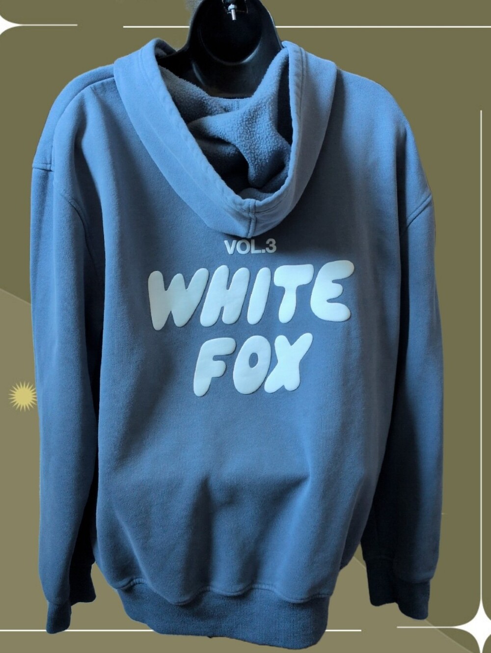✨ White Fox Blue Hoodie Sweater Size S/M